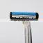 Wholesale personal care disposable plastic safety shaving blade razor with 2 blades