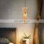 HUAYI China Supplier Simple Style Decoration 5W Indoor Handmade Bamboo Hanging LED Pendant Lamp