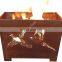 Customized size Outdoor Wood Burning garden Fire Pit Square Large Steel Fire Bowl