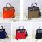 High Quality Wholesale Designer Logos Fashion Genuine Cow Leather Mix Waterproof Canvas Women Handbag Shoulder Bags