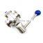 Food grade dairy piece clamp butterfly valve sanitary pipe fittings  butterfly  valves