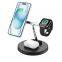 Carregador multifuncional, carregador 3 em 1, carregador de mesa, suporte para telefone celular, carregamento estável e rápido