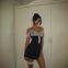 European and American foreign trade summer retro y2k hot girl pure lust style lace stitching bow short strap dress
