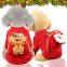 Christmas Pets Apparel Dog & Cat Clothes Hoodie Winter Fleece Hoodie with Gift Pocket Santa Reindeer Costume