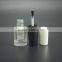 Free Samples! Wholesale 11ml square empty clear glass nail polish bottles with brush caps from Ruijia