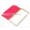 Metal Bumper Frame Lichee Pattern Leather phone case for HUAWEI P8
