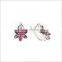 925 Sterling Silver Muilti Color Clip on Earring A quality clear Genuine tourmaline
