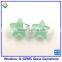 Wholesale Price Synthetic Light Green Star Shape Glass Gemstone