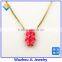 Lovely girls shape synthetic opal pendant necklace cute girls necklace for wedding dresses