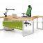 High Quality Modern Design Particle Board Office Desk With Steel Leg(SZ-OD154)