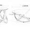 2016 Foshan Shunde Fashion Factory Supply Pure Round Glass Metal Stainless Steel Coffee Table
