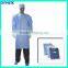 Dymex Disposable PP nonwoven/SMS printed Surgical Gown/ Isolation Gown Patient Gown with Elastic and Knit Cuff ISO Standard