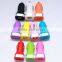 hot sale 2 usb car charger with alloy circle