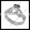 stainless steel Ladies Claddagh Knot Band Ring                        
                                                                                Supplier's Choice