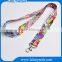 Customized logo fabric lanyard for card holder with metal hook