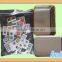 Cartoon theme colorful domino pack in tin box