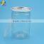 Clear plastic pet can with aluminum lid for food packaging