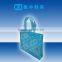 Blue color Non woven gusset bags with simple logo printed