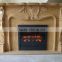 China alibaba promotional white travertine marble fireplace