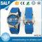 High quality alloy case blue silicone band water resistant japan movt rubber watch