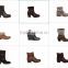 000054 Women Ankle Boots Italy Classic Genuine Leather Women Boots Low Heel Ankle Boots