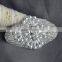 Bridal trimmings clear crystal rhinestone applique with pearls hotfix for wedding dress accessory