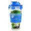High quality heat resistant glass water bottle with silicone bottle sleeve