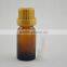 China supplier empty 10ml tempered cap glass bottle
