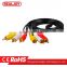 3 RCA to 3 RCA male to male 3m 3.5mm audio and video cable