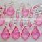 6.9-5 Pink Girls Rose Chandelier Drops Glass Crystals Shabby Droplets Chic Bundle Beads Vintage Look