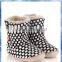 monochrome popcorn knit woman boot
