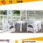 Factory hot sale rattan furniture dubai dining table and chair wiht waterproof cushion