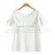 Gold supplier wholesale Custom blank t-shirt women short-sleeve t shirt design with Lotus leaf sleeve