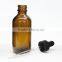 2 oz boston round amber bottle with dropper