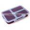 3 Compartment Silicone Food Container With Lid Stackable Food Storage