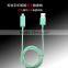 1m round led micro usb cable for samsung/Huawei/Xiaomi/HTC