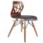 Elegant modern design wood chair with strong and durable beech legs for home and cafe use
