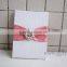 Elegant White Wedding Invitation Card Box With pearl brooch