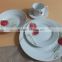 Nice Item Dinnerware sets red flower porcelain round dinnerset ceramic tableware porcelain dinnerware sets fq06002