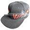 High quality fashion custom flat brim twill cotton hats and caps snapback with 3D raised embroidery