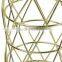 Iron wire golden cylindrical Candle Holder lantern