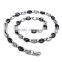 Yiwu Factory Stainless Steel Mens Jewelry Sets Two Tone Chain Necklace Black Vintage Bracelet