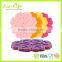 Dia. 165*3MM Flower Silicone , Non-slip Coaster , Trivet MatHeat-resitant Pad