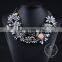 high quality vintage rhinestone flower chunky statement necklace tin alloy fashion women pendant necklace 6390078