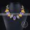 high quality vintage rhinestone flower chunky statement necklace tin alloy fashion women pendant necklace 6390134