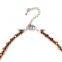 Stainless Steel Lobster Clasp Orange Beaded Necklace Earring Sets