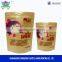 FDA certificated greaseproof zip lock resealable brown kraft food grade with window take away fast food paper bag