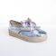 Espadrilles for kids 2016ss lace-up style metallic pu