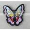 Hot selling iron on embroidery Butterfly logo patches for garments