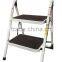 2 Tread Non Slip Folding Step Ladder Kitchen Stool New